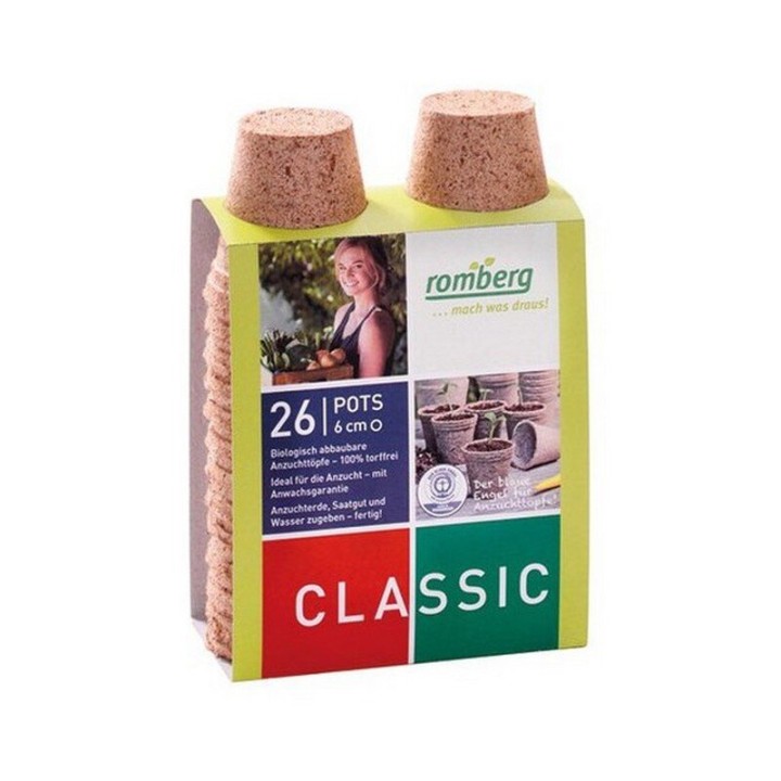 Biologisch Afbreekbare Potjes 6cm x26 zaailingen stekken | Stekjes / Zaaien