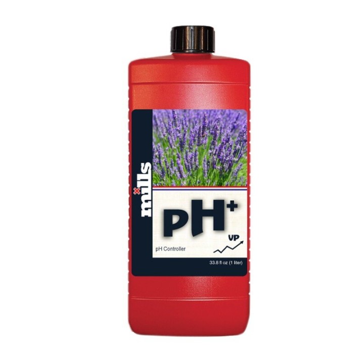 Mills pH+ 1l stabiele pH verhoging optimale voedingsopname | Controle PH / EC