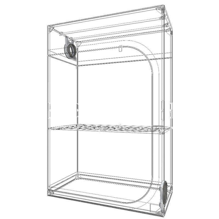 Dark Street 120x60 binnenzijde ruime toegang kweekoppervlak | Secret Jardin