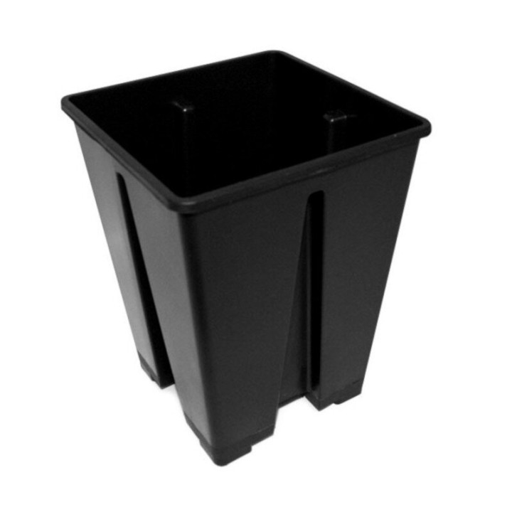 Vierkante Pot 3.4l 15x15x20cm binnenkweek ruimtebesparing stevig | Potten / Bakken