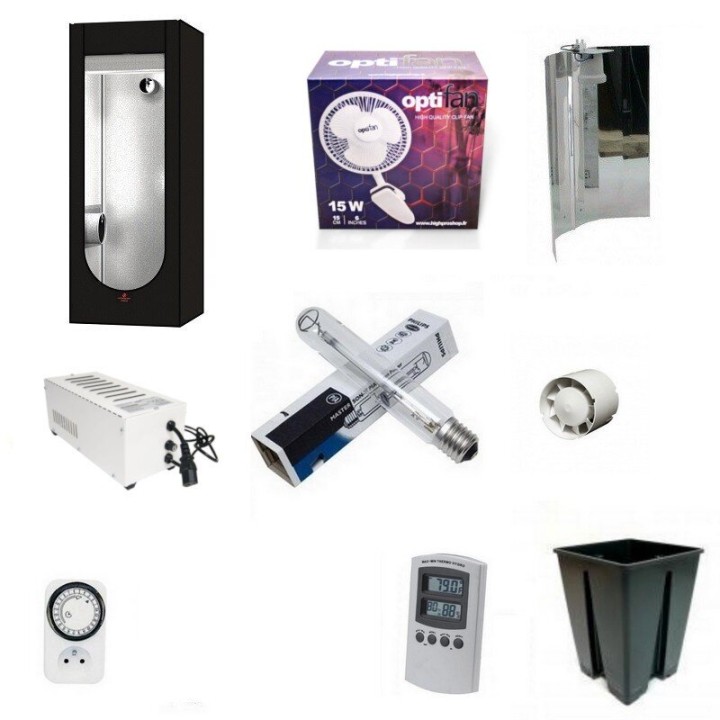 Pack De Base 60 250W verpakking kweektent lampenset compleet | Pack Lampe HPS-MH