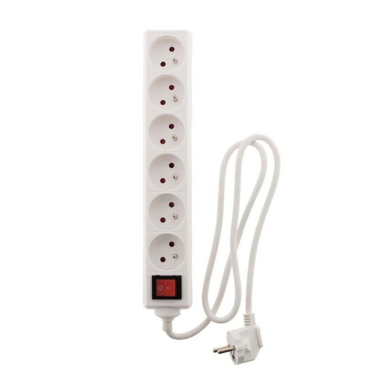 Stekkerdoos 6 Stopcontacten centrale schakelaar binnenkweek | Elektrische Accessoires