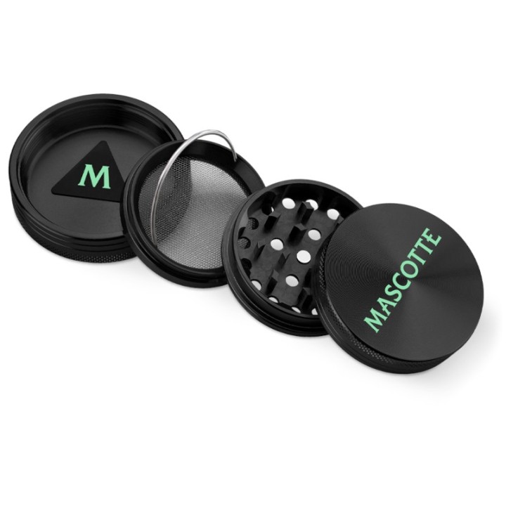 Grinder Mascotte Expert open tanden compartiment zeef detail | Grinders