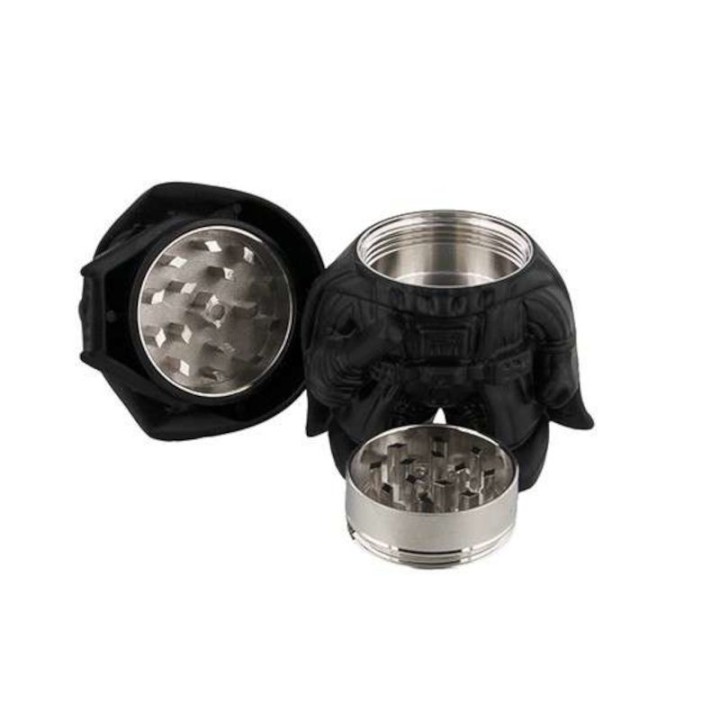 Grinder Darth Vader zijprofiel zwart mat afwerking overzicht | Grinders