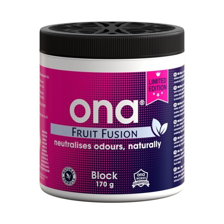 Ona Block Fruit Fusion 170g vast blok tropisch fruit aroma | ONA Geurneutralisator