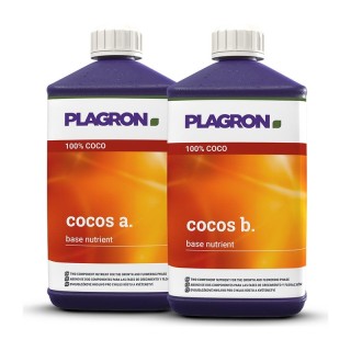 Plagron Cocos A+B 2x1l kokosvoeding mineraal productfoto twee flessen | Plagron